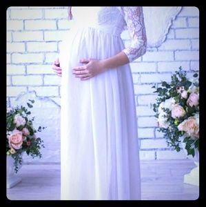 Floor Length Photoshoot Maternity Dress